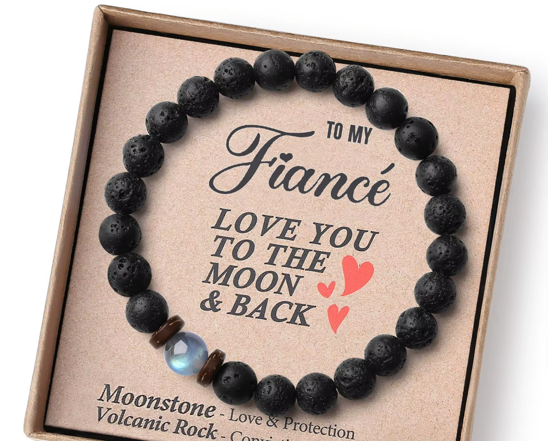 Christmas Gifts for Boys/Men-Love/Strength-Natural Gemstone Bracelet for Son Grandson Dad Boyfriend Husband Brother Nephew Uncle