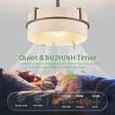 Boho Low Profile Flush Mount Fandelier Ceiling Fan with Light and Remote, Medium