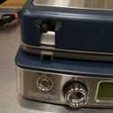 GreenPan Elite 7-in-1 Multi-Function Contact Grill & Griddle, Healthy Ceramic Nonstick Aluminum, Grill & Waffle Plates, Adjustable Shade & Shear, Closed Press/Open Flat Surface, PFAS-Free, Oxford Blue