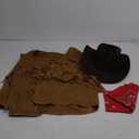 Hercicy Western Outfits for Women Cowgirl Tassel Sleeveless Vest Cowboy Hat Belt and Paisley Bandana for Halloween Dress Up (Small, Brown)