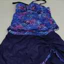 Daci Womens Tankini Swimsuits with Skirt - 2 Piece Tummy Control Bathing Suits Knot Twist Tankini Sets 2025 XL