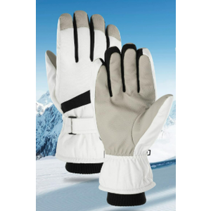 GEKMOR Thermal Winter Warm Ski Gloves - Touchscreen, Waterproof Snowboarding Gloves for Men Bike Riding Skiing Hiking Motorcycle Outdoor Activity (White)