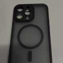 CANSHN Magnetic Compatible with iPhone 14 Pro Max Case, Upgraded [Full Camera Protection] [Compatible with Magsafe] [Translucent Matte] Shockproof Protective Phone Case Cover 6.7 Inch - Black