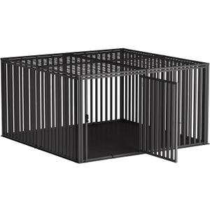 Extra Large Steel Tube Dog Crate with Mat Base, 48"x48"x28" Heavy Dog Crates for Large Dogs, Big Dog Cage, Dog Kennel, Puppy Dog Playpen with Top, Pet Cage, Indoor Outdoor, XXL