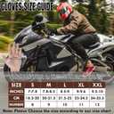 Motorcycle Gloves for Men & Women – Touchscreen Dirt Bike Gloves with Hard Knuckle Armor & Non-Slip Grip for Motorcycling, Road Racing, Biking, Climbing & Outdoor, X-Large (Black)
