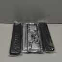 4 Tier Adjustable Spice Rack Organizer for Cabinet - Black (2 PCS S&L) Expandable Spice Shelf with Protection Railing for Inside Cabinets, Countertop, Pantry Storage & Seasoning Organization