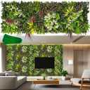 ODTORY Artificial 3D Greenery Wall, 60"x20" Privacy Backdrop Screen | UV-Anti, Faux Grass Ivy Boxwood Fence Panel, Fake Vine Leaves Hedge Cover, Indoor/Outdoor, Garden/Patio Decor