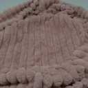Bedsure Donut Medium Dog Bed - Washable Faux Fur with Corduroy Fleece & Anti Slip Bottom, Round Pet Bed with Removable Cover, Blush Pink, 30x30x8 inches