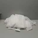 NICETOWN Kids Bed Canopy for Nursery - Decorative Soft Voile Sheer Window Scarf DIY Ascot Top Bed Scarf for Princess/Baby (White, W114 x L160, 1 Panel)