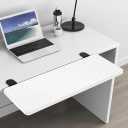 Ergonomics Desk Extender Tray, Suitable for Office. Foldable, Punch-Free Clamp on.Computer Keyborad Tray, Desk Extension Board(21.65"*9.45"(55cm*24cm), White Carbon Fiber)