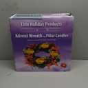 Red Ribbon Advent Wreath Ring Candle Holder for Pillar Candles - Large Size - Christmas Advent Wreaths Candleholder Stand - Advent Candle Decor - Advent Gifts