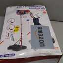 4 in 1 Kids Basketball Hoop and Tball Set for Toddlers 3-5, Adjustable Hanging Tee Ball Stand with Automatic Baseball Pitching Machine, Indoor Outdoor Sport Toys Birthday for Boys