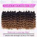 7 Packs GoGo Curl Crochet Hair 8 Inch Short Gray Curly Crochet Hair for Women Deep Wave Beach Curl Crochet Braids Synthetic Braiding Hair Extensions(8 Inch, OT4/30)