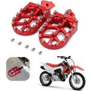 AnXin Foot Pegs Footpegs Footrest Foot Pedals Rests CNC For Z50R 80-99 XR70R 97-03 XR80R XR100R 85-03 CRF80F CRF100F 05-13 Motorcycle Red