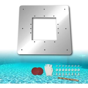 12 X 12 1/2 in Pool Wall Repair Panel, Standard Above Ground Pool Skimmer Wall Repair Kit, Water Return Repair Kit, Repair Rusted Pool Wall, Replace Hayward SP1091LX, SP-2094, 1094H, 10950M