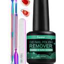 FANISN Gel Nail Polish Remover with Tools, 15ml (0.5 fl oz) - Acetone-Free, Quick Removal in 2-5 min, No Foil Soaking Needed, Safe for Natural Nails，Home DIY Use