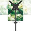 MOUNT PRO TV Rolling Stand - Floor TV Stand Mobile TV Cart for 26-65 inch Screens up to 77 lbs, Rotating TV Stand with Wheels for Home Office Outdoor, Height Adjustable & Metal Shelf, Max VESA 400x400