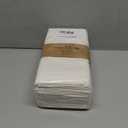 Urban Villa Cloth Napkins Ivory Hemstitch Dinner Napkins Set of 12 (20X20) 100% Cotton Absorbent Washable Durable Reusable Ideal for Hotel Collection Christmas Parties Restaurant Lunch Dinner Napkins