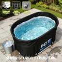 Oval Ice Bath Tub for Athletes with Cover, 130 Gal Capacity Portable Cold Plunge Tub for Recovery and Cold Water Therapy, Ice Baths for Home, Gym, Indoor, Outdoor Use