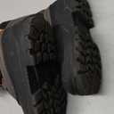 K KomForme Snow Boots for Boys Insulated Waterproof Fur Lined Warm Shoes for Outdoor (5 Big Kid) (Black/Grey/Orange)