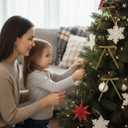 2 x 24Pcs Velvet Bows for Christmas Tree - 5  7 Inch Velvet Christmas Tree Bow - Khaki Bows for Gifts Wrapping - Home Decor - Wedding - Vintage Garland - Holiday Decorations