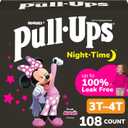 Pull-Ups Girls' Night-Time Potty Training Pants, Size 3T-4T Overnight Training Underwear (32-40 lbs), 108 Ct