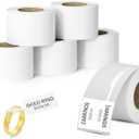 CLABEL 1.18"x2.76" Direct Thermal Labels, White Thermal Printer Labels for Barcode, Self-Adhesive Address Shipping Thermal Label Stickers-6 Roll,600 Labels