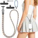 Crossbody Phone lanyard and wrist strap, phone lanyard charging cable, Longth 48inch, C-C, 60W