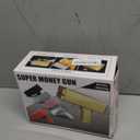 Super Money Guns Paper Playing Spary Money Gun Make it Rain Toy Gun, Handheld Cash Gun Fake Bill Dispenser Money Shooter Toy(Metallic Gold)