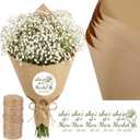 Tinlade 101 Pcs She's Fresh Off The Market Bridal Shower Flower Bar Supplies Include Flower Bouquet Wrapping Paper with Twine and Stickers for Wedding Farmers Market Bridal Shower Bachelorette Decor