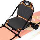 Kayak Seat with Adjustable Backrest Support, Aluminum Frame Kayak Seat with Waterproof Bag, Suitable for Fishing, Inflatable Kayak, Inflatable SUP with D-Rings, Sit-on-Top Kayak with Rails, Portable