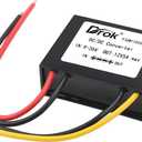 DROK DC-DC Stabilizer, 9V-36V to 12V Boost Buck Converter 5A 60W Waterproof Auto Step Up Down Voltage Regulator 12V Volt Transformer for Car Audio Solar Power System LCD Television LED Display Screen (Plastic Shell)