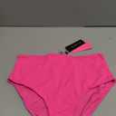 Tempt Me Womens High Cut High Waisted Bikini Bottoms Tummy Control Bathing Suit Bottoms Swim Bottom Swimsuit Bottom (Hot Pink)