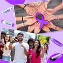 200 Pcs Domestic Violence Awareness Silicone Bracelets Bulk Purple Ribbon Awareness Bracelets Motivational Rubber Bracelet for Men Women Charity Events