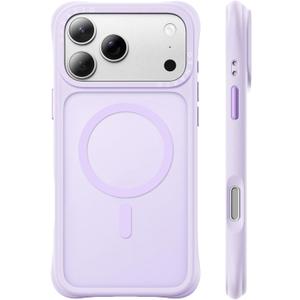 ORNARTO Magnetic for iPhone 17 Pro Max Case, 7X Military-Grade Drop Protection, Compatible with MagSafe, Slim Shockproof Translucent Matte Phone Case for iPhone 17 Pro Max 6.9", Purple
