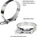Straight ID: 4.0" (101.6mm) Silicone Hose Coupler High Temperature 4-ply with T-Bolt Clamp