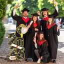 3.5FT Large Class 2025 Graduation Yard Sign Yard Decorations Congrats Graduation Lawn Signs 2025 Grad Yard Signs with Stakes for Outdoor Indoor Congrats Graduation Party Decoration Supplies (black)