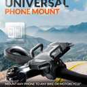 CAW.CAR Accessories Bike & Motorcycle Phone Mount - for iPhone 17 (16, Xr, SE, Plus/Max) or Any Cell Phone - Universal Handlebar Holder for ATV, Bicycle or Motorbike. +100 to Safeness & Comfort