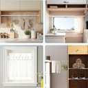 2 Pack Spring Tension Rods 27-38 Inches,5/8" Diameter White Spring Load Adjustable Expandable,Small Short Tension Curtain Rod for Windows,Kitchen,Doorway,Bathroom,Cupboard Bars