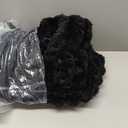 Cozy Bliss Faux Fur Throw Blanket for Couch, Cozy Warm Plush Striped Blanket for Sofa Bedroom Living Room,60 * 80 Inches Black