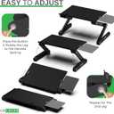 Uncaged Ergonomics WorkEZ Adjustable Computer Keyboard Stand for Desk, Keyboard & Mouse Riser, Ergonomic Portable Stand for Desktop, Computer Keypad Riser for Desk
