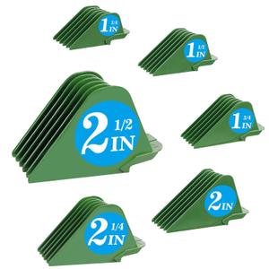 Clipper Guards Compatible with Wahl 10 12 14 16 18 20 Hair Clipper Guards 6pcs Extra Long Clipper Guard Attachments 2.5 Inch Clipper Guides Multiple Sizes Universal 2.5", 2.25", 2", 1.75", 1.5", 1.25" (Green)