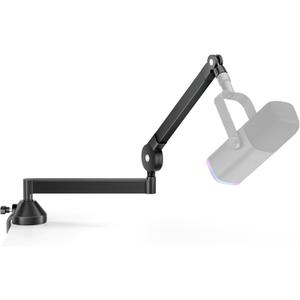 InnoGear Low Profile Mic Arm, 360 Rotatable Microphone Boom Arm Mic Stand for Fifine AM8 K669B Blue Yeti HyperX QuadCast SoloCast AT2020, with Mic Clip 3/8" to 5/8", 3/8" to 1/4" Adapter, Black