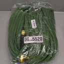 Non-Expandable Garden Hose 100 ft, Ultra Lightweight Flexible Water Hose with 10-Pattern Nozzle, Leak-Proof, High-Density Fabric, Thickened Connector, Shut-Off Valve for Yard, Lawn, Outdoor
