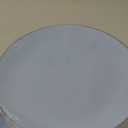 KIRE 100PCS Silver Plastic Plates - Heavy Duty White Disposable Plates with Silver Rim for Party/Wedding - Include 50Pcs 10.25inch Dinner Plates and 50Pcs 7.5inch Dessert Plates