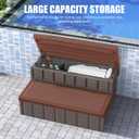 Hot Tub Steps, Outdoor Spa Steps with Storage, Non-Slip & Sturdy Hot Tub Stairs, 36 Inches Long