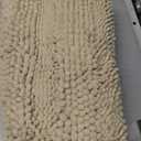 OLANLY Thick Bathroom Rugs 30x20, Extra Soft Absorbent Chenille Striped Bath Rugs, Rubber Backing, Machine Wash Dry, Bath Mats for Bathroom Floor, Tub and Shower, Home Decor Accessories, Sand