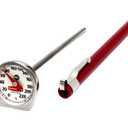 Rubbermaid Commercial Products Food/Meat Instant Read Thermometer, Pocket Size, Dishwasher Safe, Red, For Meat/Food Cooking and Grilling/Oven