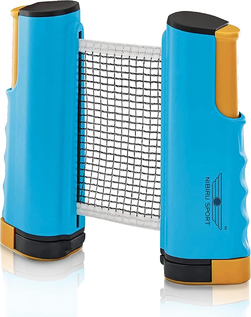 2 x NIBIRU SPORT Ping Pong Retractable Net with Posts, Weatherproof Table Tennis Replacement Net for Indoor and Outdoor Play, Table Tennis Equipment & Ping Pong Accessories, Game Table Accessories