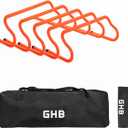 GHB 5 Pack 8" Agility Hurdles Speed Agility Training Hurdles, Detachable Sturdy Hurdles Training Equipment Set with Carry Bag for Kids, Athletes, Soccer, Basketball